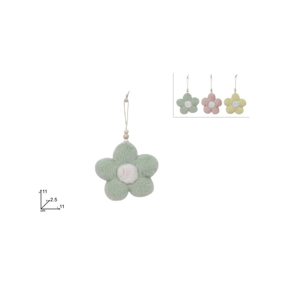 APPENDINO FIORE IN PELLICCIA 11CM 3COL